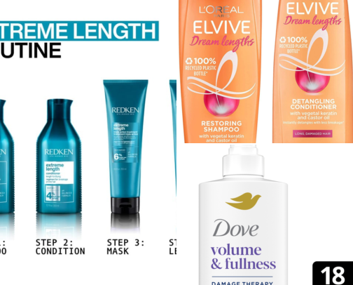 Hair growth products cover photo collage