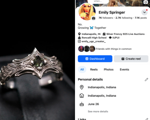 My Fine Jewelry Auction FB Group cover photo collage