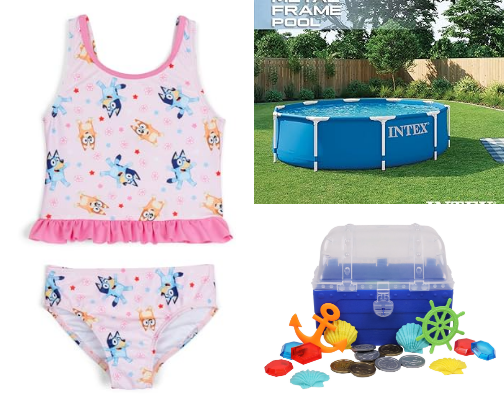 Going For A Swim:  Our Household's Fav Swim Recs cover photo collage