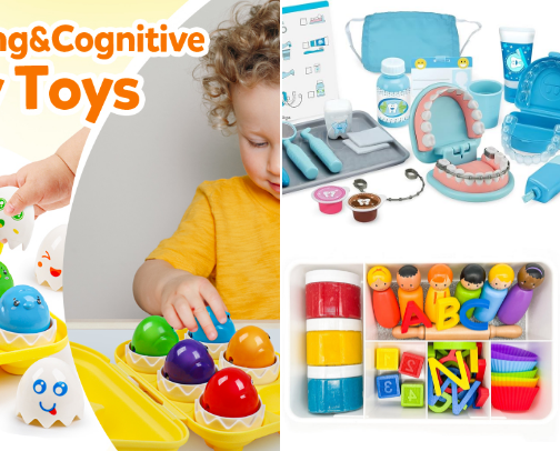 ✨Sensory Toys to keep toddlers busy🎲 cover photo collage
