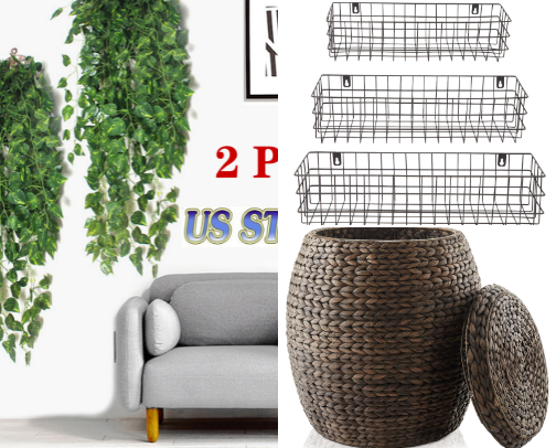 Decorative objects / floral /sculpture/shelves cover photo collage