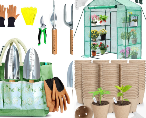🌱 Gardening Gurus & Plant Parents: Tools, Whimsy Decor & Shelving 🌱 cover photo collage