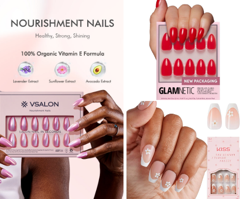 The best press on nails cover photo collage