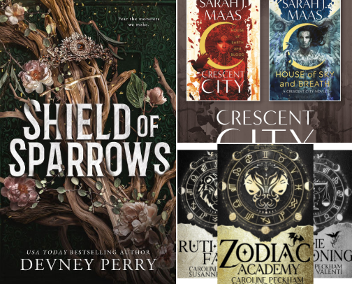 Romantasy books you need to read before October cover photo collage
