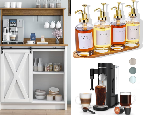 Recreate my at home coffee bar ☕️🤎 cover photo collage