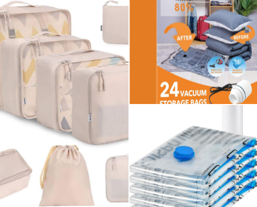 Best Seller Compression Packing Cubes cover photo collage