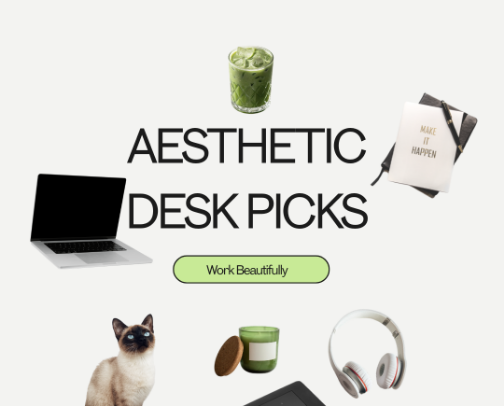 Girl at Her Desk: Aesthetic Essentials for the Gen Z Office Era cover photo collage