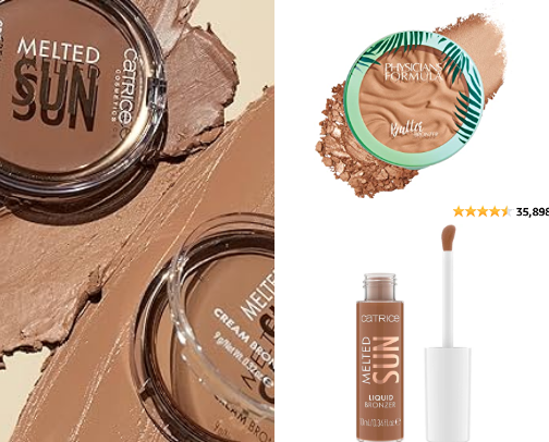 Discover the best affordable bronzer's for fair skin that effortlessly delivers a natural-looking, sun-kissed glow, ensuring a radiant complexion that lasts all day ✨🤎 cover photo collage