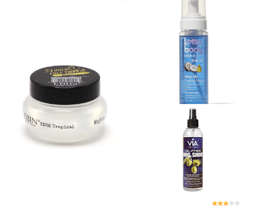 Hair products cover photo collage