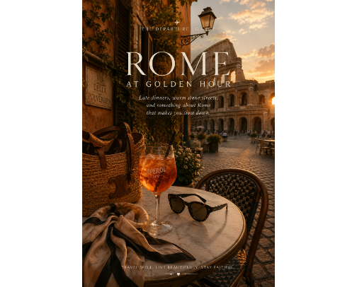 Rome at Golden Hour cover photo collage
