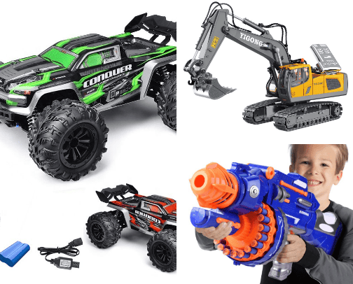 Toys for boys cover photo collage