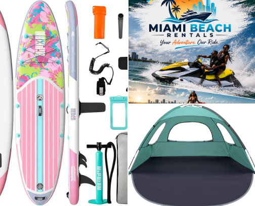 BEACH DAY IN MIAMI, FL cover photo collage