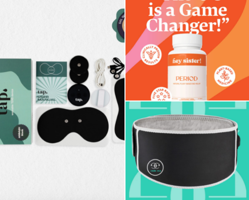 Natural relief for period pain and endometriosis sufferers. cover photo collage