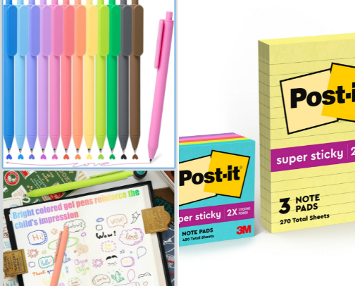 Office supplies cover photo collage