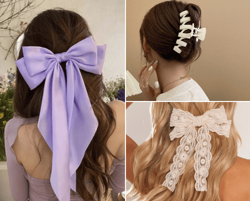 • Pretty accessories for hair🤍 cover photo collage