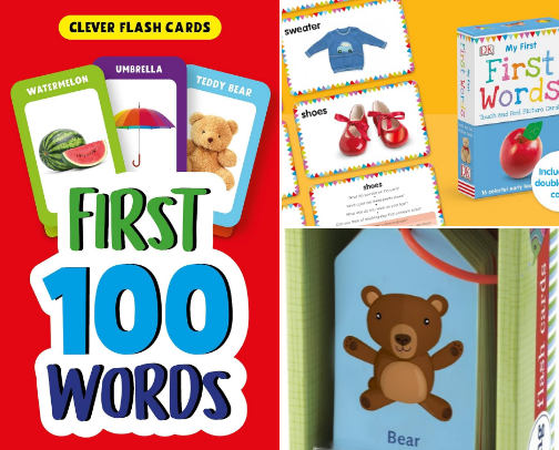 Save & Read - First Words Flash Cards for Early Language and Playful Learning cover photo collage