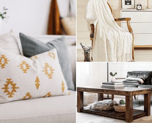 Cozy living Decor cover photo collage