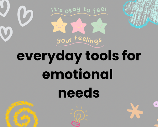 everyday tools for emotional needs for kids cover photo collage