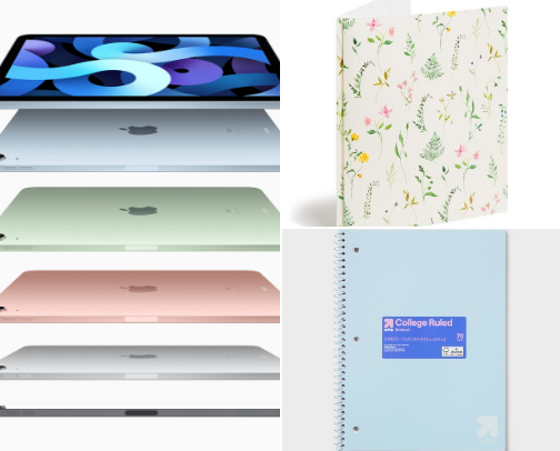 cute and useful school essentials🎒🤍 cover photo collage