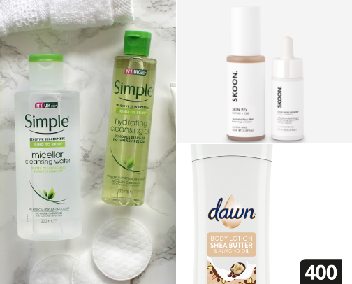 Skincare cover photo collage