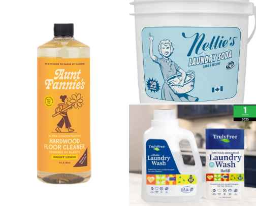 Household lower-tox cleaning products! cover photo collage