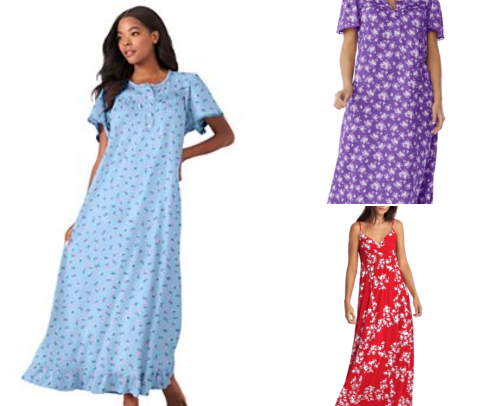 Plus Size Floral Knit Gowns cover photo collage
