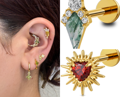 Princess earring stacks 🏰✨ cover photo collage