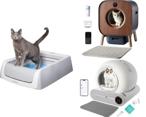 Automatic cat litter boxes for busy cat parents cover photo collage