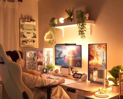 My "Lazy Girl" Aesthetic Desk Setup (That Actually Makes Me Productive) cover photo collage