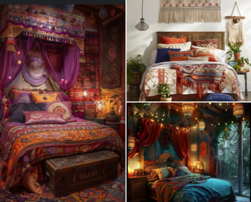 Boho room ideas cover photo collage