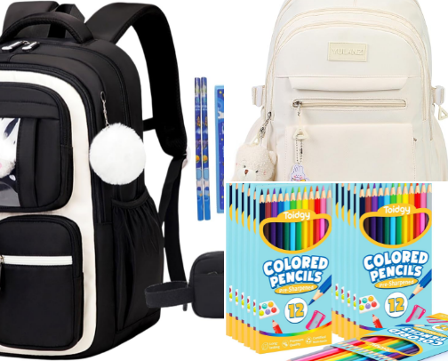 Back-to-School Essentials for Kids & Students | Amazon School Supplies cover photo collage