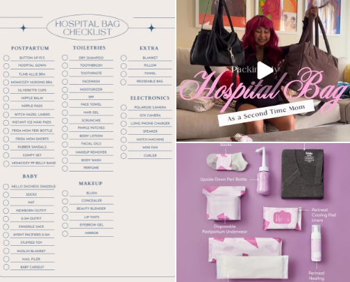 What you will find in my hospital bag as a 2nd time mama cover photo collage