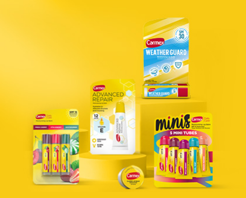 Carmex, the balm that keeps going on cover photo collage