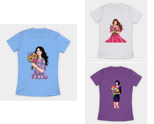 Graceful, Lovely, Unstoppable – Girl Power Tees 💐 cover photo collage