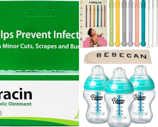 what’s in my diaper bag for twins and a toddler cover photo collage