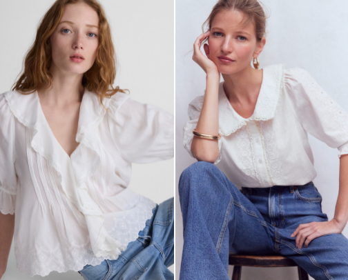White Romantic Lace Tops for Spring & Summer cover photo collage