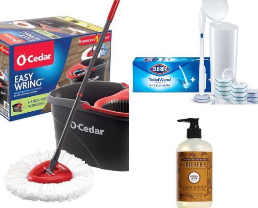 Go-to cleaning products 🫧🧼🧺 cover photo collage