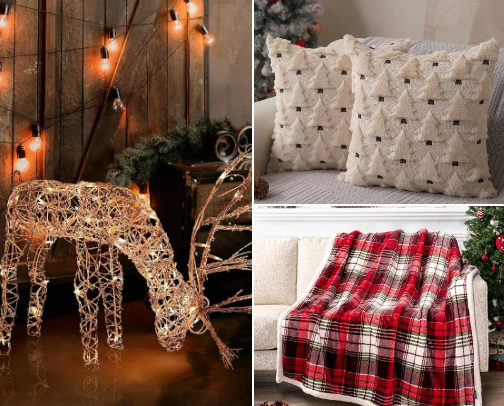 Winter Decor On A Budget 🌲🪵 cover photo collage