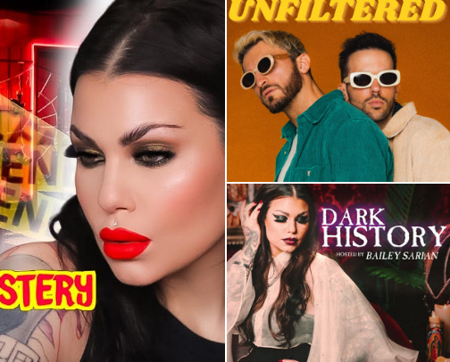 what are you listening to? podcast edition🎙️ cover photo collage