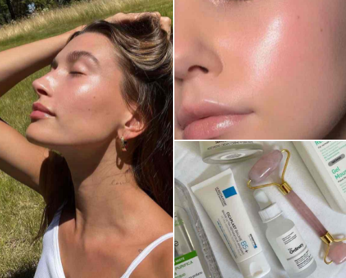 Glowy Skin Routine cover photo collage