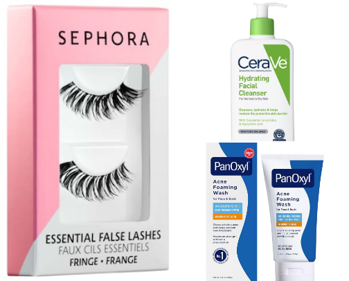 Beauty products cover photo collage