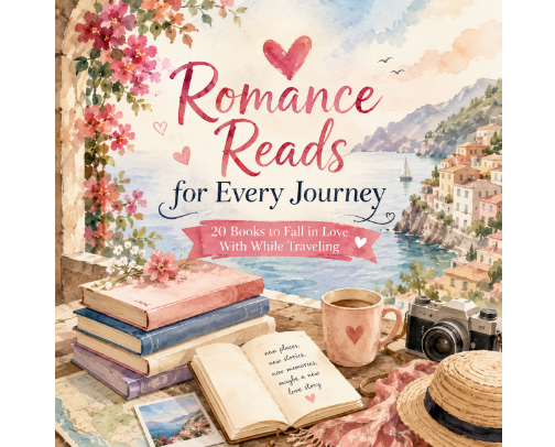 💕My Romance Reads for Every Journey: 20 Books to Fall in Love With While Traveling cover photo collage