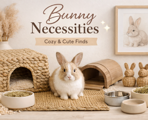 Bunny Necessities 🐇✨ cover photo collage