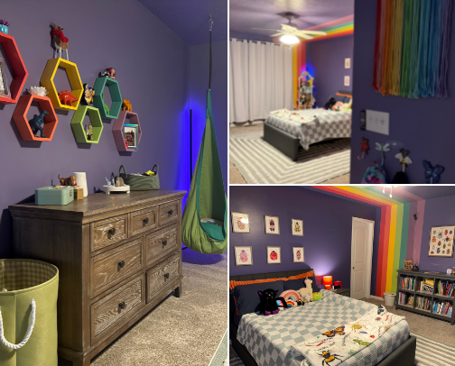 ROOM DESIGN: Rainbow & Bugs cover photo collage