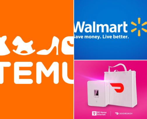 Shopping sites cover photo collage