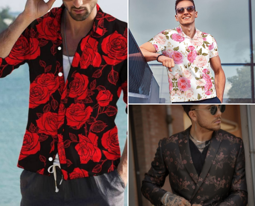 FLORAL STYLES FOR MEN cover photo collage