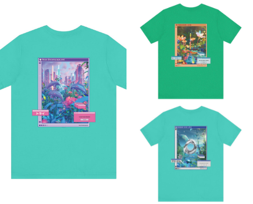 Graphic Design Merch I made! cover photo collage