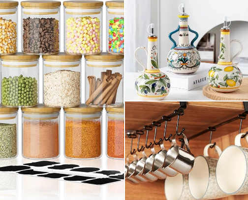 Aesthetic Kitchen Organization & Storage 🥛✨ cover photo collage