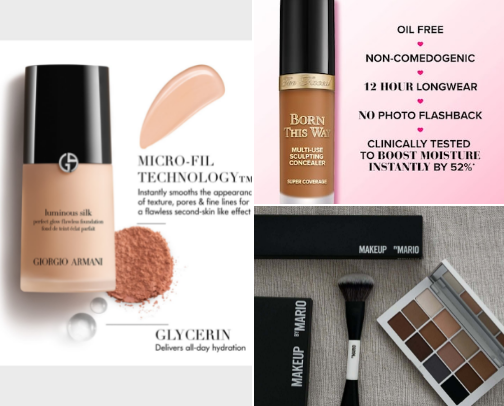 Sephora Beauty Recommendations full face of my go to make up cover photo collage