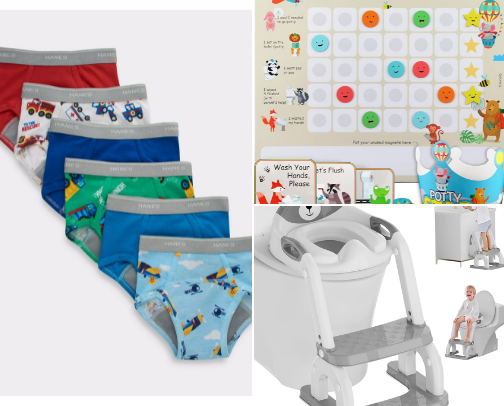 Potty Training Must Haves ! cover photo collage